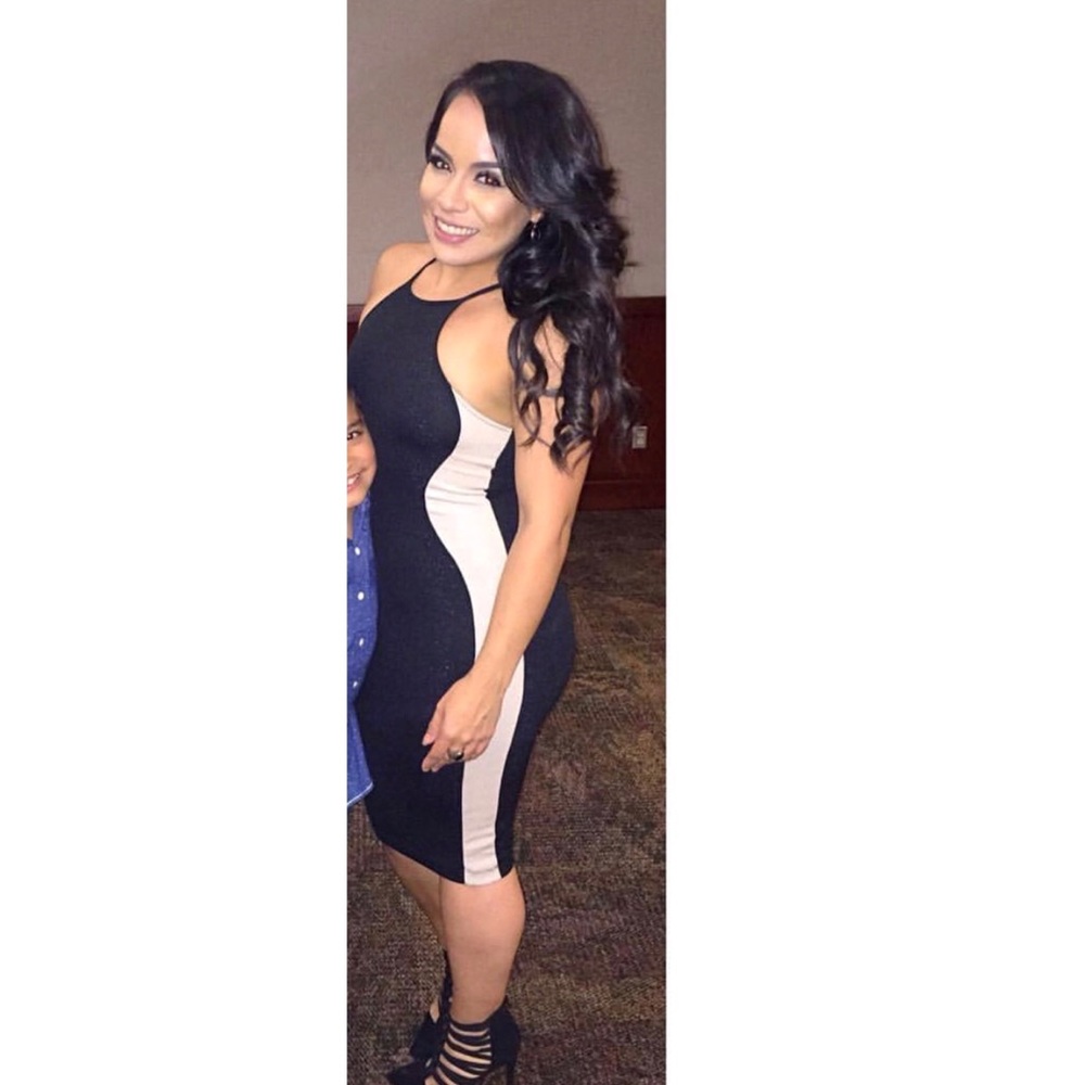 Maxi dress for an event. Spandex and Polyester